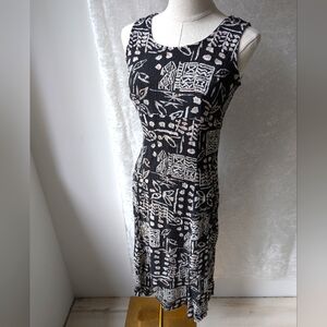 VTG Caroline Wells Collection Petites Dress Rayon Elastic